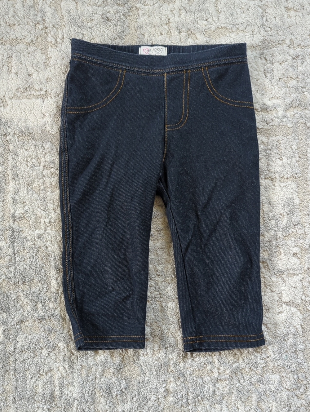 1989 Place Girls Dark Indigo Capri Jeggings Size 3T